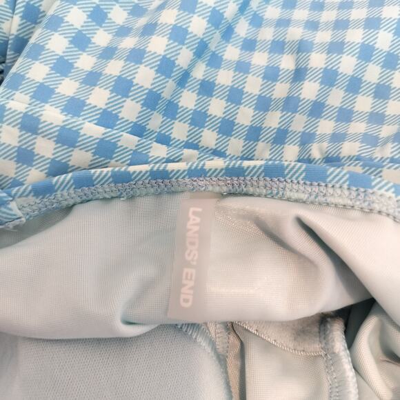 Lands' End Blue Gingham Swim Dress Swimsuit - Picture 10 of 10